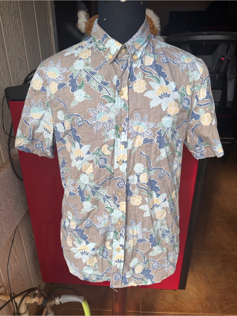 PreOwned Reyn Spooner Tailored Multicolored Full Button Men's Medium